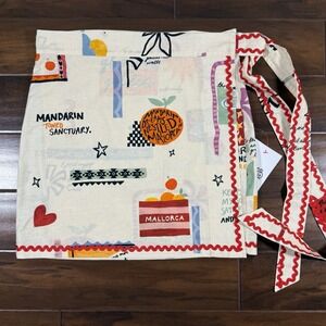 Never Fully Dressed Women's Size US 12 Patterned Poema Jaspre Wrap Mini Skirt